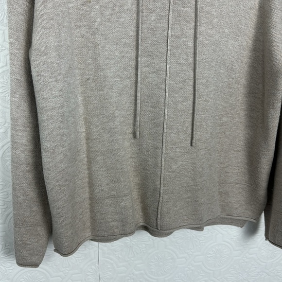 Nap Heverly Ann Set Matching Loungewear Wool Blend Tan Cream Neutrals Wide Leg - Picture 7 of 16